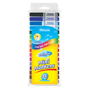 16 Color Broad Line Mini Washable Markers