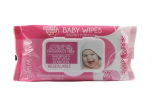 BABY WIPES W/LID 72 SHEET