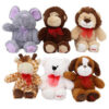 KellyToy Cuddle Plush Animal with Hearts-Asst, 16"