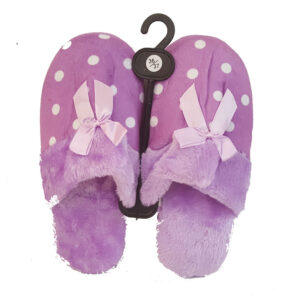 PURPLE & WHITE WOMEN SLIPPERS