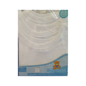 BIG OSHI WHITE VEST 3PK