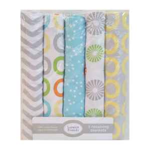 LUVABLE FRIENDS RECEIVING BLANKETS 5PK - Image 2