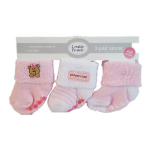 LUVABLE FRIENDS BABY SOCKS 3PK