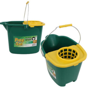 PINE SOL BRAND 16L PLASTIC MOP BUCKET WITH WRINGER