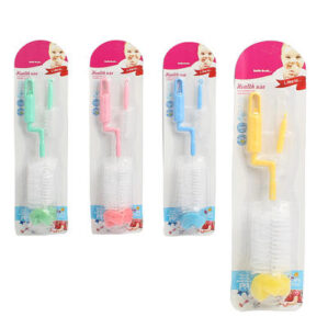 Baby Bottle Brush and Nipple Brush Set - Asst