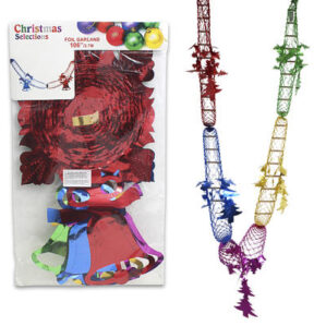 Christmas Foil Garland - Asst, 106in