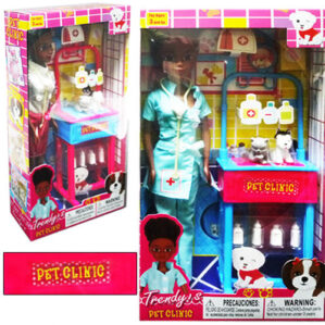 Ethnic 12 Piece Trendy's Pet Clinic Play Sets