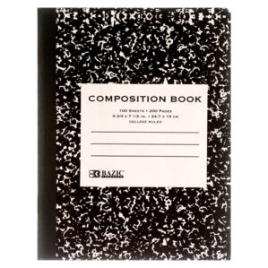 COMPOSITION BOOK COLLEGE RULED 100 SHEETS
