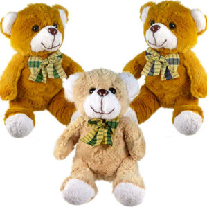 Plush Bears w/ Plaid Bow
