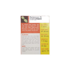 Cucumber Garden Sweet Hybrid (Burpless) seeds - Image 2