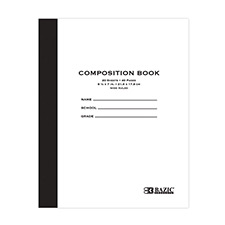 20 ct. 8.5" x 7" Manila Cover Composition Book
