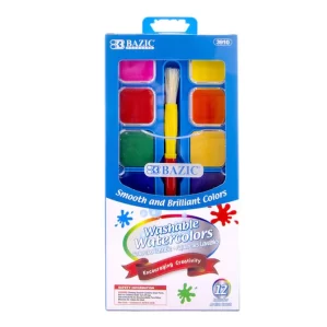 Watercolor Paint w/ Brush & Mixing Palette 12 Ct.