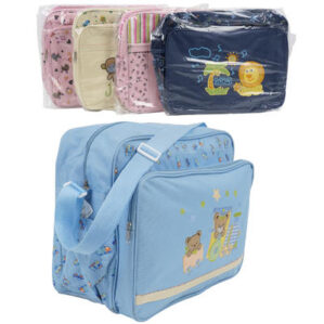 Diaper Bag Baby Ziggles Embroidered 15.25" - Asst
