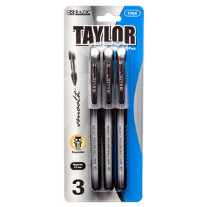 Taylor BLACK  Rollerball Pen 3/pack