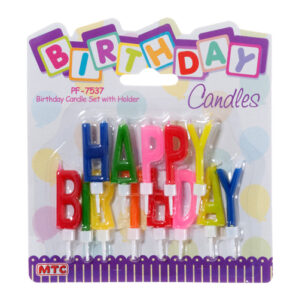 BIRTHDAY CANDLE SET W HOLDER