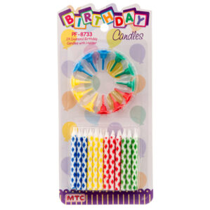 BIRTHDAY CANDLE SET W/ HOLDER