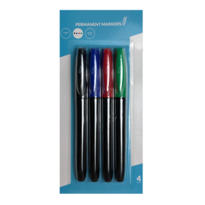 PERMANENT MARKERS FINE BULLET TIP 4pk