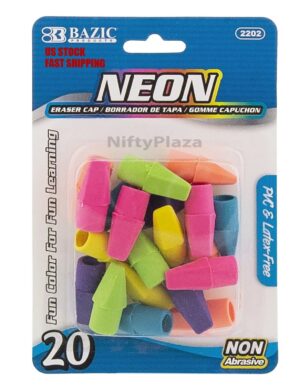 NEON CAPS ERASER 20PK
