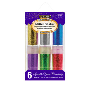 6 Glitter Shakers 6x0.25 Oz. 1.5oz Total