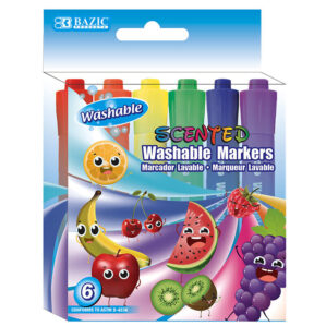 WASHABLE Scented MARKERS 6 Pack