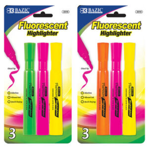 Fluorescent Highlighters (3-Pack)