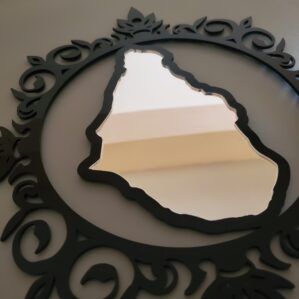 Montserrat Shaped Mirror Souvenir 12'' X 12''