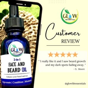 Glow H&B Essentials Face & Beard Oil - Image 2