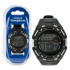 Men's Digital Watch- Black and White