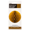HANGING DECO HONEYCOMB BALL 8" POWDER GOLD