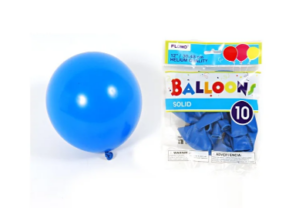 BALLOON BLUE 12" 10CT FLOMO