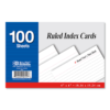 RULED INDEX CARDS 100 PK