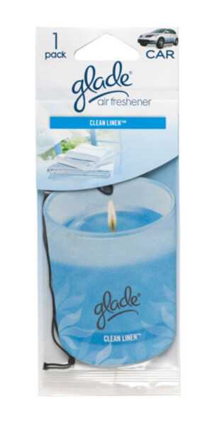 GLADE CAR AIR FRESHENER CLEAN LINEN SCENT