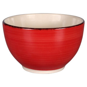 BOWL Royal Norfolk Red Swirl Stoneware Bowls, 5.5 in.