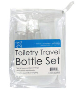 TOILETRY TRAVEL BOTTLE SET