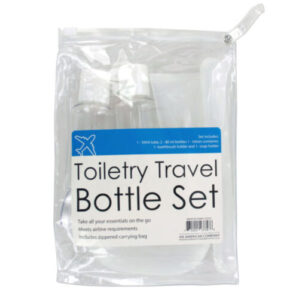 TOILETRY TRAVEL BOTTLE SET
