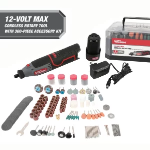 Hyper Tough 12V Max* Cordless Variable Speed Rotary Tool with 300-Piece