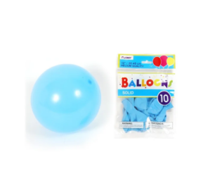 BALLOON PASTEL BLUE 12" 10CT FLOMO