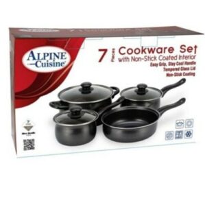 COOKWARE SET WITH NON STICK COATED INTERIOR