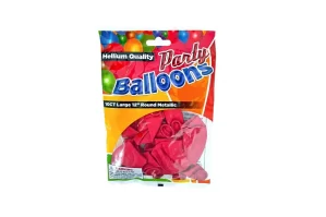 BALLOONS 12" 10CT HELIUM QUALITY METALLIC