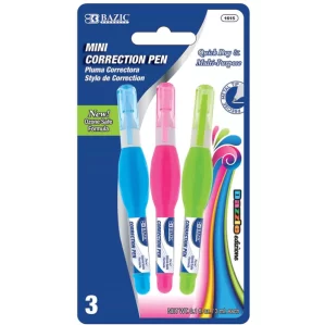 Correction Pen Metal Tip Mini, 0.1 FL OZ (3 mL)(3/Pack)