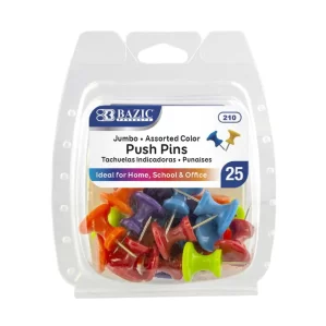 Assorted Color Round Push Pins (80/Pack) (Copy)