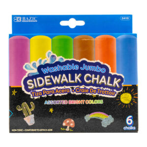 Jumbo Sidewalk Chalk 6CT