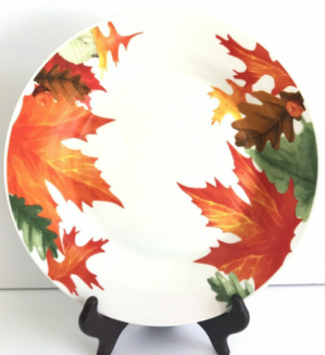 PLATE Royal Norfolk Autumn Leaves & Acorns 10.5"