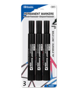 Black Chisel Tip Jumbo Permanent Markers (3/Pack)