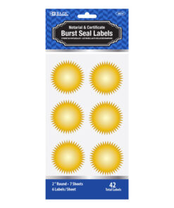 2" Gold Foil Notary/Certificate Seal Label (42/Pack)