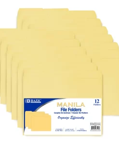 1/3 Cut Letter Size Manila File Folder (12/Pack)