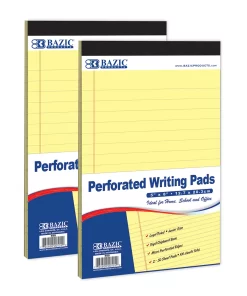 50 Ct. 5" X 8" Canary Jr. Perforated Writing Pads (2/Pack)