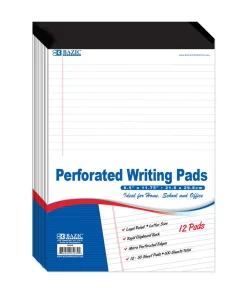 50 Ct. 8.5" X 11.75" White Perforated Writing Pads