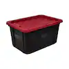 27 Gal. Tough Storage Tote in Black and Red HDX