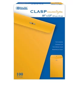 10"  X 13" Clasp Envelope (100/Box)